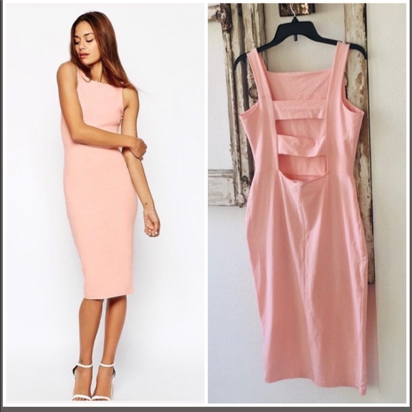 ASOS Dresses & Skirts - 🌸ASOS - Pink Open Back Body-con midi dress🌸